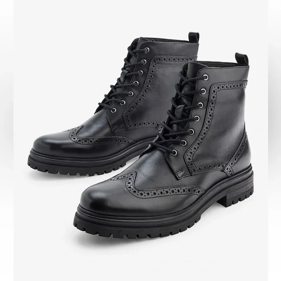 Express | Shoes | Nwt Express Black Leather Chunky Brogue  display picture 2